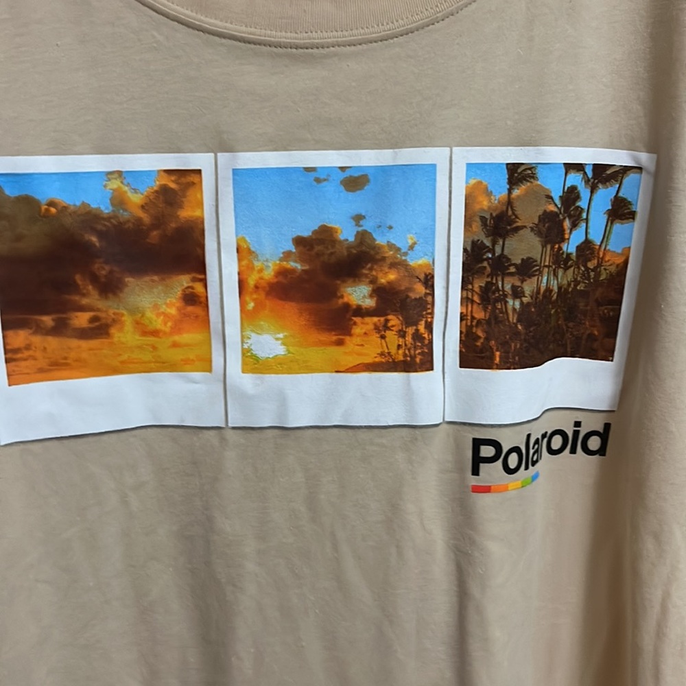Polaroid graphic short sleeve tee shirt women’s peach size 2X NEW - Picture 2 of 8